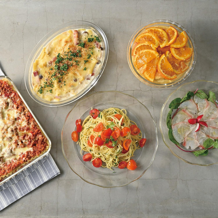 Hario Heat Resistant Glass Cake Mold 1000mL Clear Gratin Dish Made in Japan-Kiichin - The #1 Place for Japanese Goods in Your Hand!