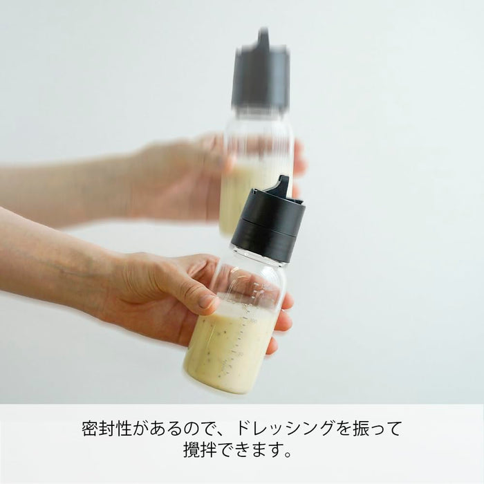 Hario One-Touch Dressing Bottle 150Ml Black Easy Pour Design-Kiichin - The #1 Place for Japanese Goods in Your Hand!