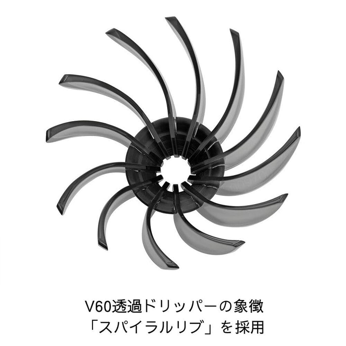 Hario V60 Suiren 02 Black Dripper 1-4 Cups Hand Drip Coffee Maker