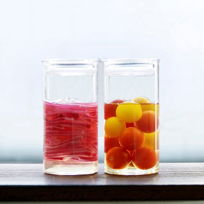 Hario Vinegar Slim Canister 400ml Pickle Storage Container Clear-Kiichin - The #1 Place for Japanese Goods in Your Hand!