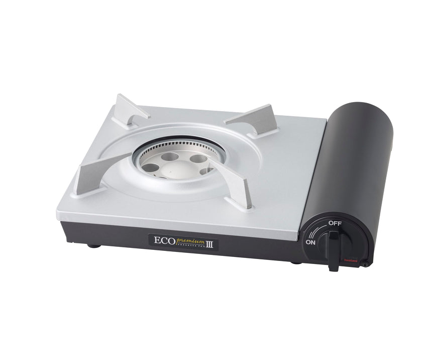 Iwatani Portable Gas Stove Eco Premium III - Tabletop Disaster Ready Black