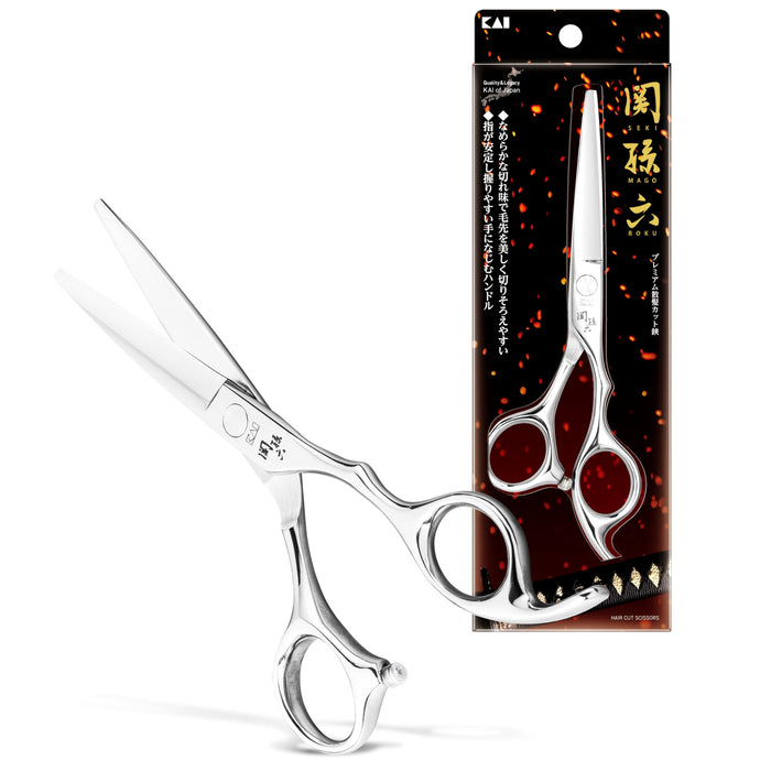 Kai Corporation Seki Magoroku Premium Haircutting Scissors Stainless Steel-Kiichin - The #1 Place for Japanese Goods in Your Hand!