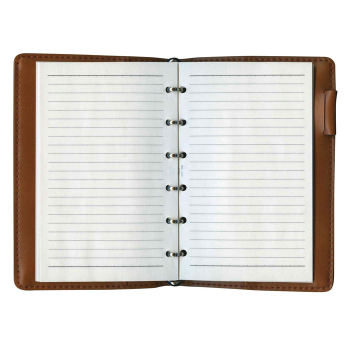 Pilot Mini 6-Hole Notebook Binder in Brown Compact Size System Pb701130Bn-Kiichin - The #1 Place for Japanese Goods in Your Hand!