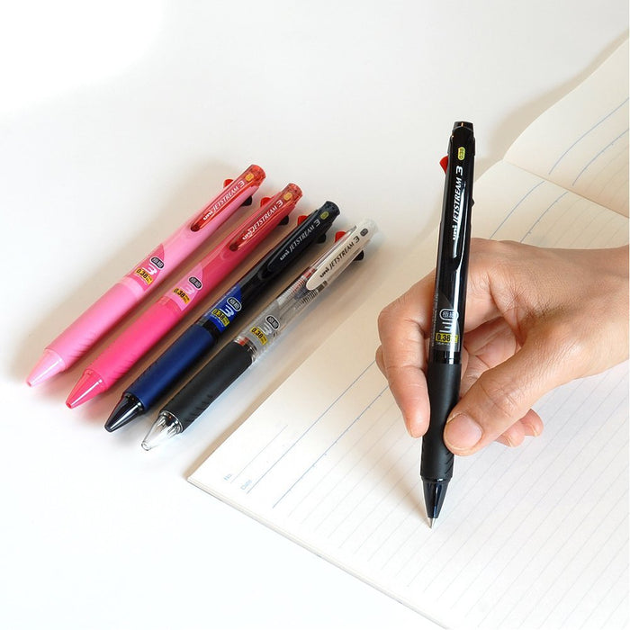 Mitsubishi Pencil Jet Stream 3 Color Ballpoint Pen 0.38 Transparent Black Easy to Write-Kiichin - The #1 Place for Japanese Goods in Your Hand!
