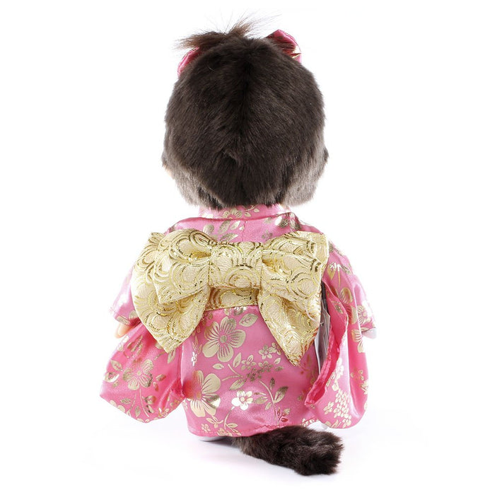 Sekiguchi Monchhichi Girl Plush Toy Furisode Style 20cm Height-Kiichin - The #1 Place for Japanese Goods in Your Hand!