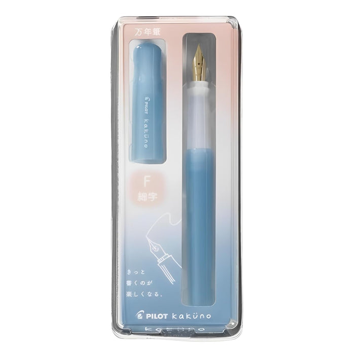 Pilot Kakuno Fountain Pen Madoromi Light Blue Fine Nib F