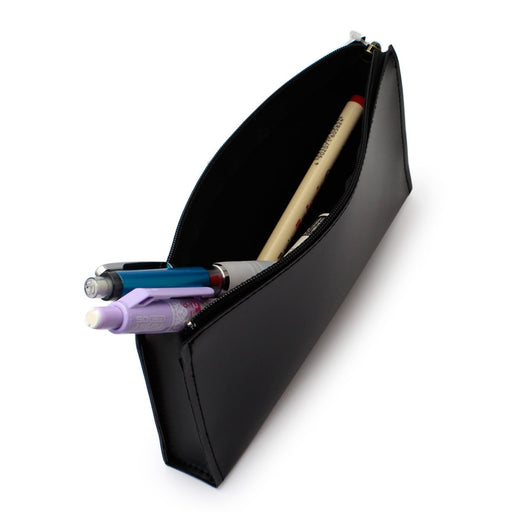 Pilot Large Black Synthetic Leather Soft Pencil Case-Kiichin - The #1 Place for Japanese Goods in Your Hand!
