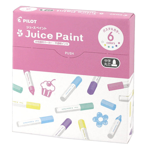 Pilot Medium Point Pastel Colors Pen Water-Based Juice Paint 6 Pack-Kiichin - The #1 Place for Japanese Goods in Your Hand!