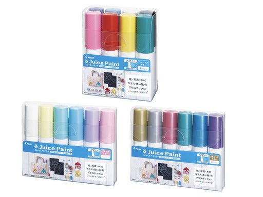 Pilot Metallic Color Set Water-Based Pigment Juice Paint Marker Bold Flat Core 6 Colors-Kiichin - The #1 Place for Japanese Goods in Your Hand!