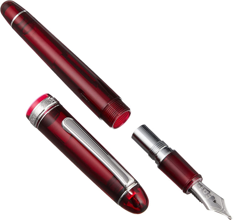 Platinum Pen #3776 Century Burgundy Fountain Pen with Extra Fine Font & Kanji Love Sticker-Kiichin - The #1 Place for Japanese Goods in Your Hand!