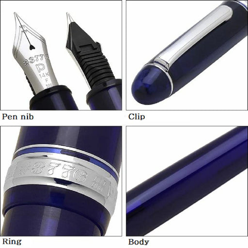Platinum Pen #3776 Century Chart Blue Extra Fine Fountain Pen with Love Sticker-Kiichin - The #1 Place for Japanese Goods in Your Hand!