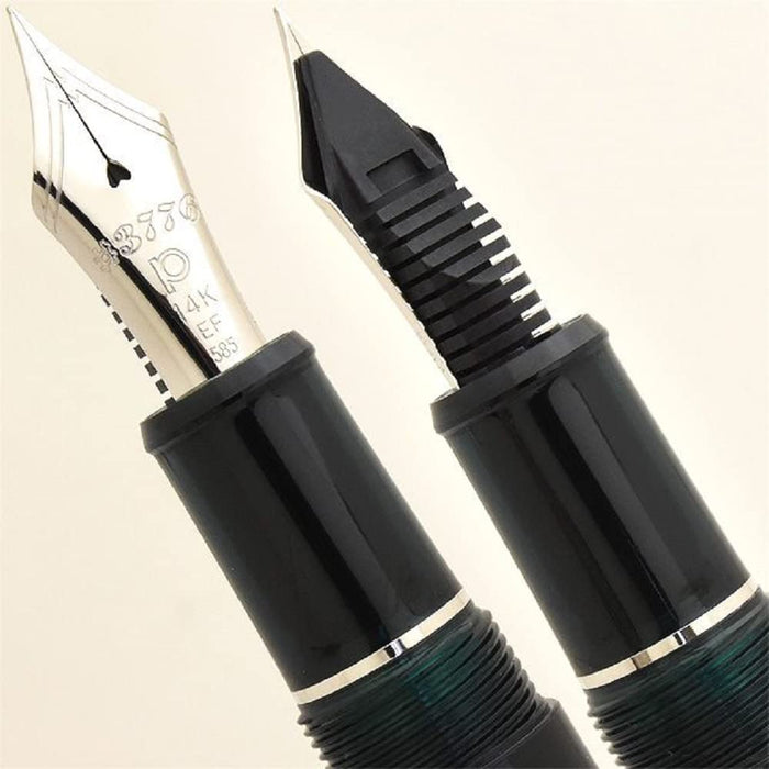 Platinum Pen 3776 Century Extra Fine Fountain Pen Rhodium Finish Laurel Green with Love Sticker-Kiichin - The #1 Place for Japanese Goods in Your Hand!