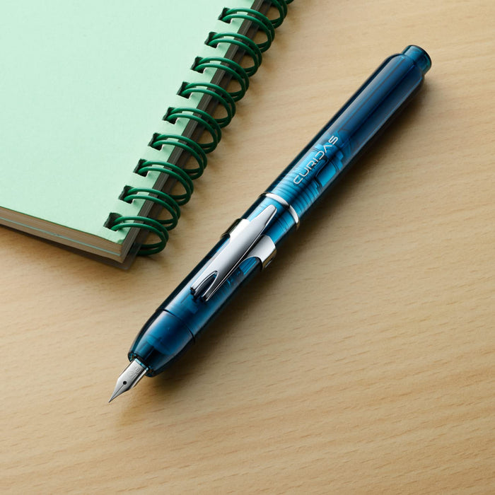 Platinum Curidas Urban Green Extra Fine Knock Type Fountain Pen with Kanji Love Sticker-Kiichin - The #1 Place for Japanese Goods in Your Hand!