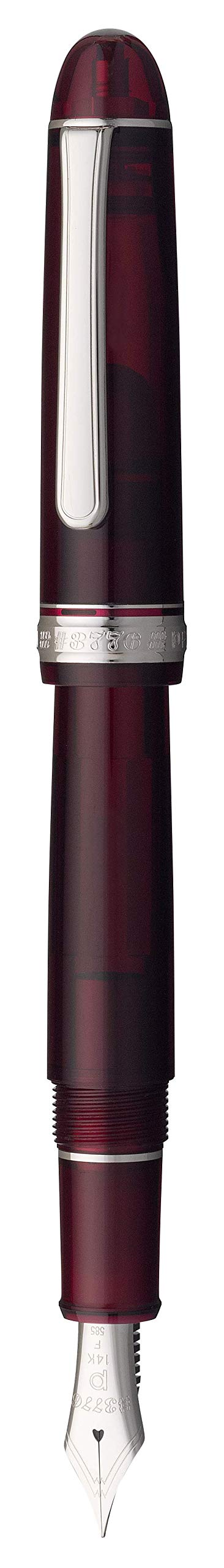 Platinum Fountain Pen #3776 Century Burgundy Extra Fine Size 139.5x15.4mm 20.5G-Kiichin - The #1 Place for Japanese Goods in Your Hand!