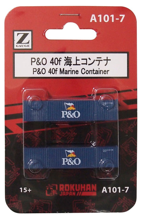 Rokuhan Z Gauge A101-7 Pack of 2 P&O 40F Sea Container Ideal for Rokuhan Trains-Kiichin - The #1 Place for Japanese Goods in Your Hand!