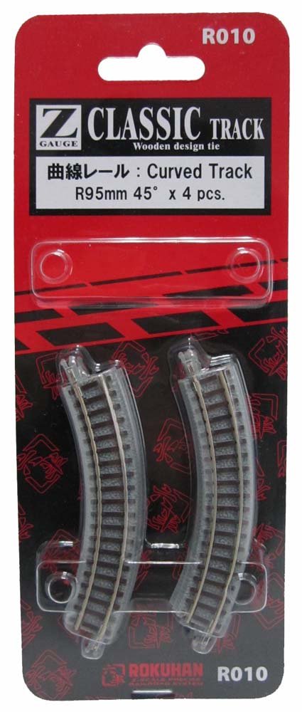Rokuhan Z Gauge R010 Curved Rail R95Mm 45 Degree - Rokuhan Brand-Kiichin - The #1 Place for Japanese Goods in Your Hand!