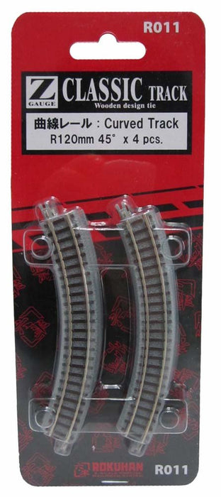 Rokuhan Z Gauge R011 45° Curved Rail R120Mm for Rokuhan Train Set-Kiichin - The #1 Place for Japanese Goods in Your Hand!