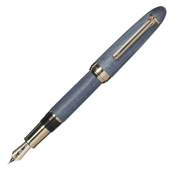 Sailor Fountain Pen Hard Maple Indigo Medium Fine 21K Gold Nib 10-7830-340