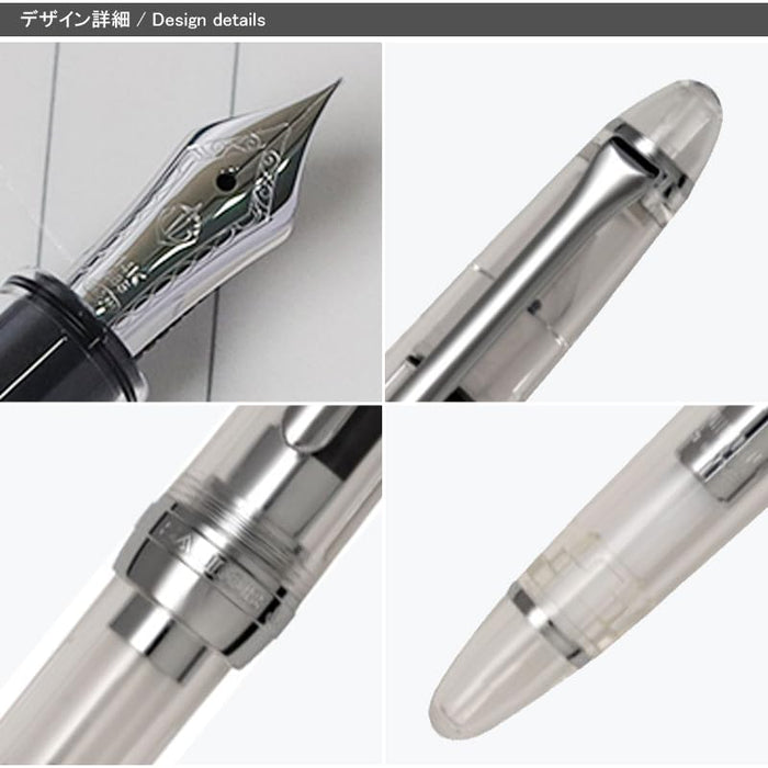 Sailor Fountain Pen Profit Lite Demonstrator Silver Trim Extra Fine Point