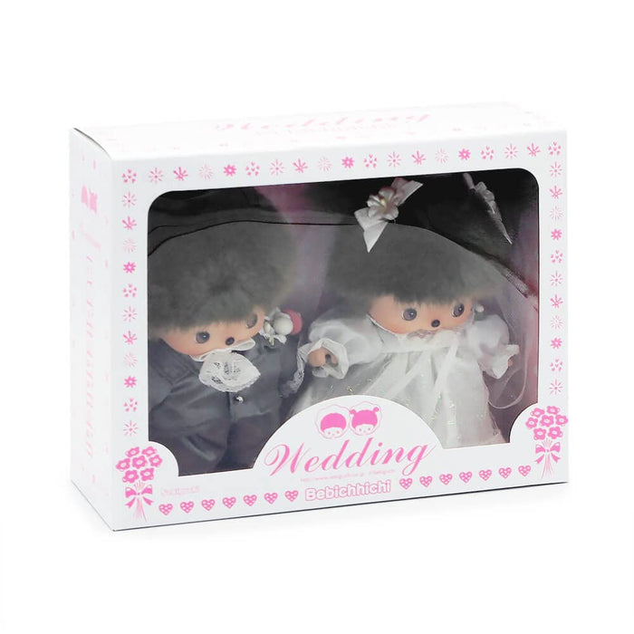 Sekiguchi Monchhichi Babychichi Wedding Set Plush Toy 16cm 234090-Kiichin - The #1 Place for Japanese Goods in Your Hand!