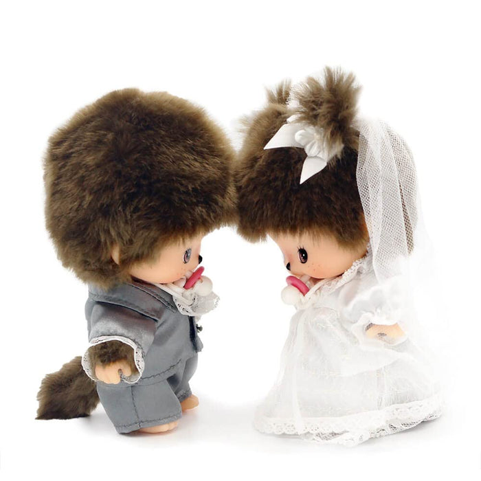 Sekiguchi Monchhichi Babychichi Wedding Set Plush Toy 16cm 234090-Kiichin - The #1 Place for Japanese Goods in Your Hand!