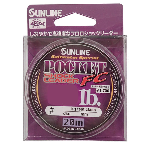Sunline Saltwater Shock Leader Fluorocarbon 30M #4 Natural Clear Leader-Kiichin - The #1 Place for Japanese Goods in Your Hand!