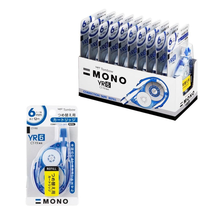Tombow Mono Yx Correction Tape 10-Piece Cartridge Set - Model Ct-Yr6-10P-Kiichin - The #1 Place for Japanese Goods in Your Hand!