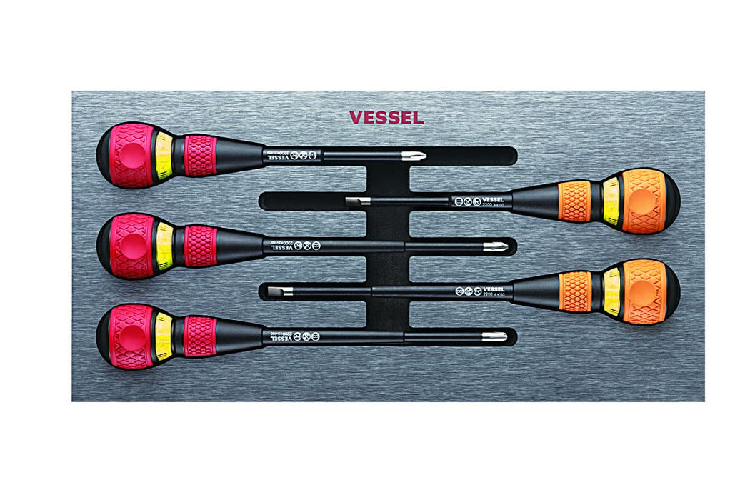 Vessel 5pc Set Ball Grip Ratchet Screwdriver in EVA Foam #1-Kiichin - The #1 Place for Japanese Goods in Your Hand!