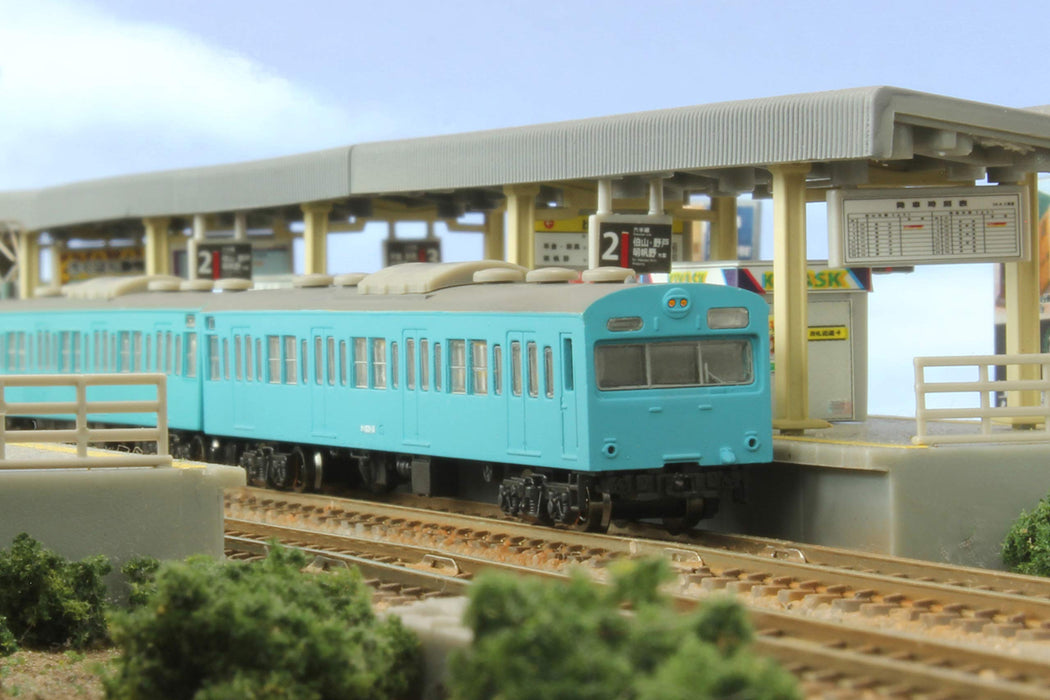 Rokuhan Z Gauge Jnr 103 Series Sky Blue 4-Car Train Set - Basic Low Cab Model-Kiichin - The #1 Place for Japanese Goods in Your Hand!