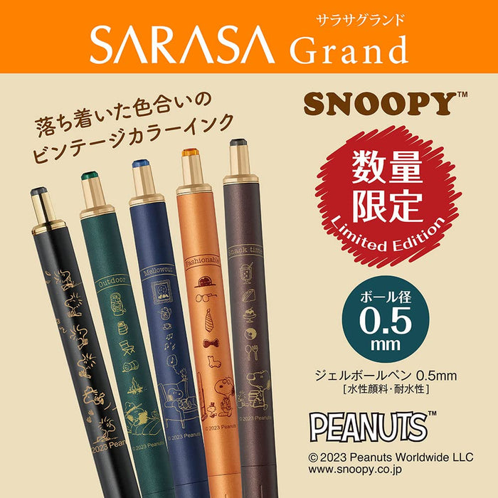 Zebra Sarasa Grand 0.5mm Gel Ballpoint Pen - Vintage Snoopy Green Black-Kiichin - The #1 Place for Japanese Goods in Your Hand!
