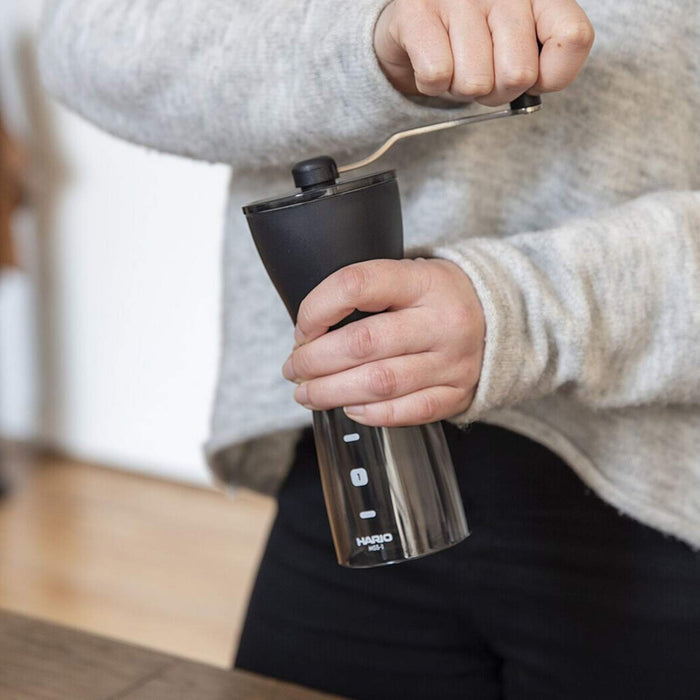 Hario Mini Slim Plus Black Ceramic Coffee Grinder - Japan's Top Choice-Kiichin - The #1 Place for Japanese Goods in Your Hand!