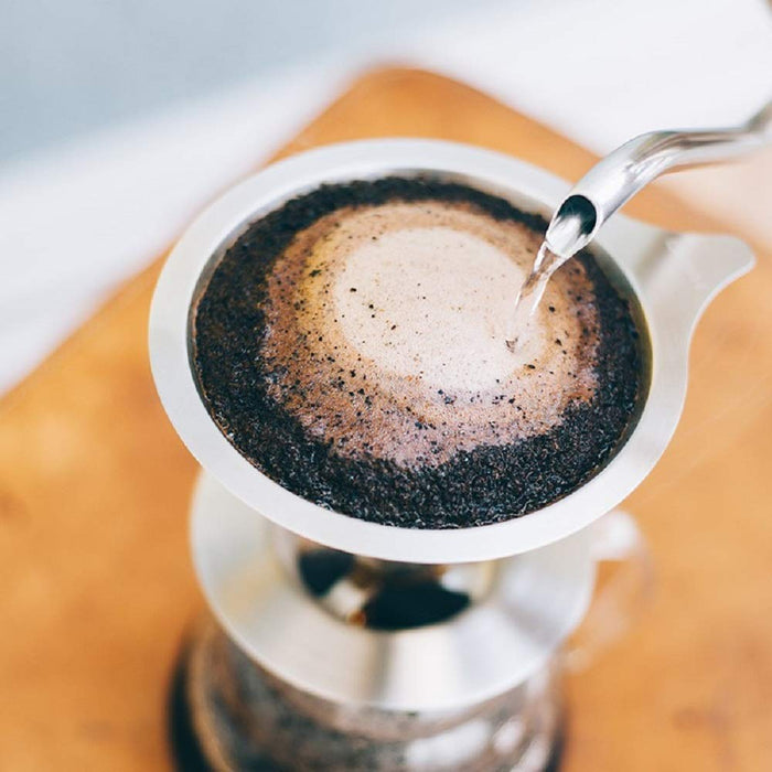 Hario DMD-02-HSV Double Mesh Metal Dripper 1-4 Cups Silver SS-Kiichin - The #1 Place for Japanese Goods in Your Hand!