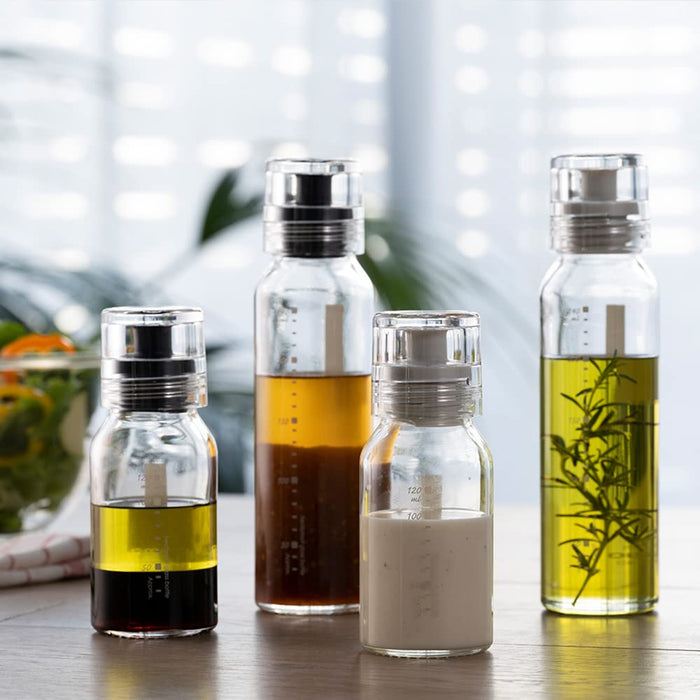 Hario Dressing Bottle Slim 120ml Boiling Water/Dishwasher Safe Pale Gray DBS-120-PGR-Kiichin - The #1 Place for Japanese Goods in Your Hand!