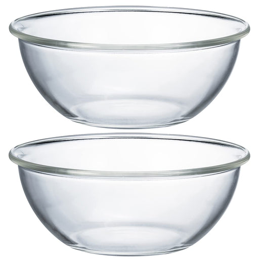 Hario Heat-Resistant Glass Bowls 2pcs Transparent-Kiichin - The #1 Place for Japanese Goods in Your Hand!