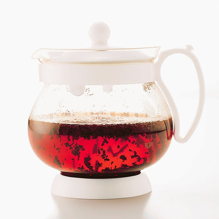 Hario Jpp-50W Jumping Leaf Pot - White, Made in Japan, for 2-3 People-Kiichin - The #1 Place for Japanese Goods in Your Hand!