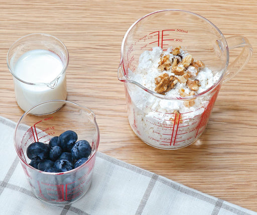 Hario Heat-Resistant Glass Measure Cup 500ml MJCW-50-R-BK-Kiichin - The #1 Place for Japanese Goods in Your Hand!