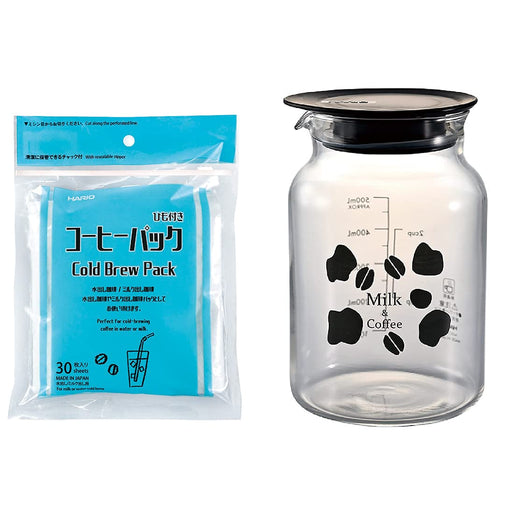 Hario MDCP-500-B 500ml Milk Coffee Pot with 30 Coffee Packs Made in Japan-Kiichin - The #1 Place for Japanese Goods in Your Hand!