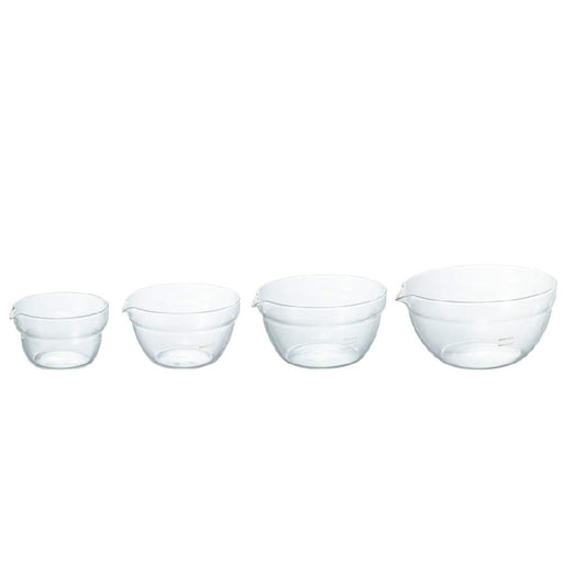 Hario KB-2518 Heat Resistant Glass Bowl Set 4pc Japan-Kiichin - The #1 Place for Japanese Goods in Your Hand!