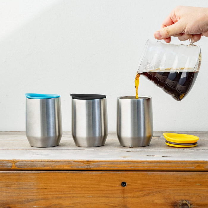 Hario Osm-270-B Stainless Steel Mug Miolove Odd Stainer Black 270Ml-Kiichin - The #1 Place for Japanese Goods in Your Hand!