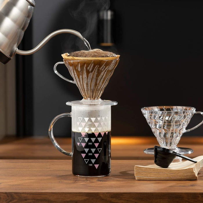 Hario V60 Dripper VDSS-3012-B Set 1-4 Cups Transparent-Kiichin - The #1 Place for Japanese Goods in Your Hand!