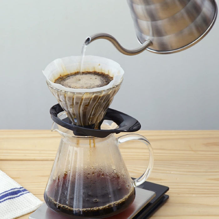Hario V60 VDGR-02-B Glass Dripper 1-4 Cups Japan Black-Kiichin - The #1 Place for Japanese Goods in Your Hand!