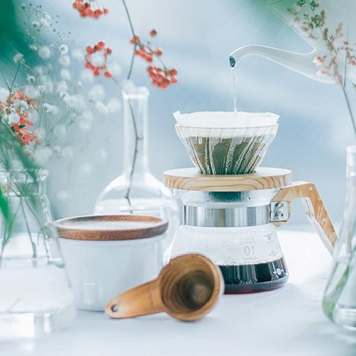 Hario V60 Glass Coffee Dripper Olive Wood 01 VDGR-01-OV 1-2 Cups-Kiichin - The #1 Place for Japanese Goods in Your Hand!