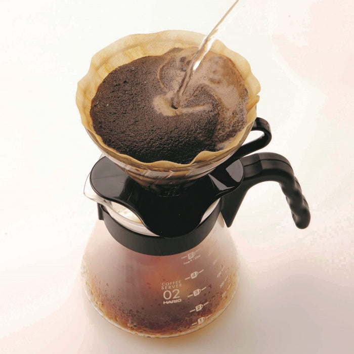 Hario V60 VDG-02B Glass Dripper 1-4 Cups Japan Black-Kiichin - The #1 Place for Japanese Goods in Your Hand!