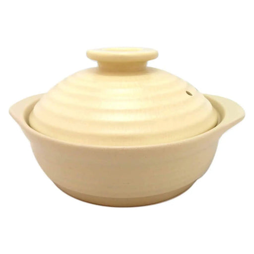 Miyawo Thermatech Ceramic Induction Donabe Casserole 10-Go - Beige Premium Ceramic Induction Cookware-Kiichin - The #1 Place for Japanese Goods in Your Hand!