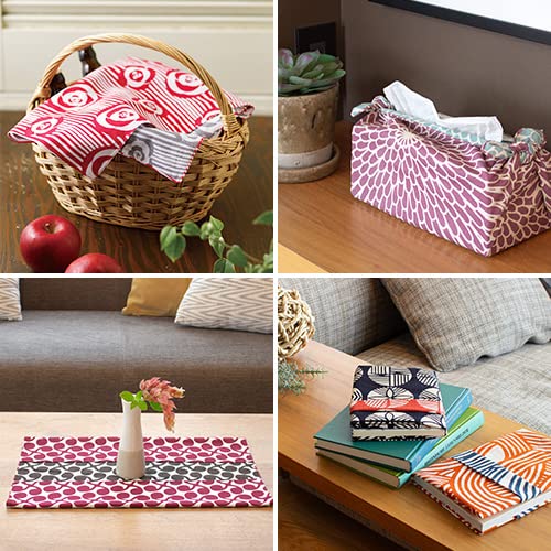 Musubi Furoshiki Chief Isa Japanese Cherry Blossom Pink Green 48Cm Cotton-Kiichin - The #1 Place for Japanese Goods in Your Hand!