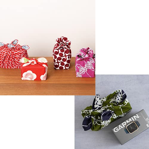 Musubi Furoshiki Chief Isa Japanese Cherry Blossom Pink Green 48Cm Cotton-Kiichin - The #1 Place for Japanese Goods in Your Hand!