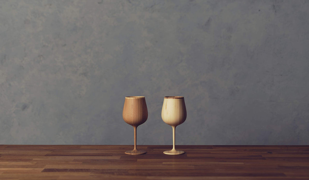 Riveret Japan Wine Glass Burgundy 380Ml Bamboo Dishwasher Safe White Rv-118W-Kiichin - The #1 Place for Japanese Goods in Your Hand!