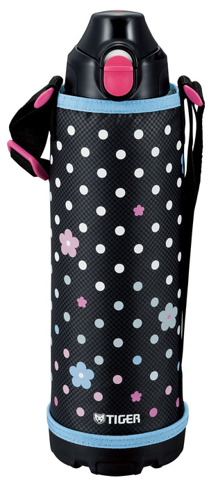 Tiger Thermos Japan Sahara Blue Flower Mbo-E100-A 1L Stainless Steel Water Bottle-Kiichin - The #1 Place for Japanese Goods in Your Hand!