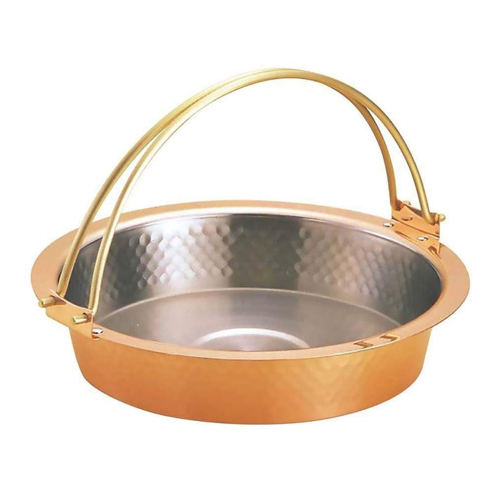 Shinkoukinzoku Japan Copper Hammered Sukiyaki Pan with Handle-Kiichin - The #1 Place for Japanese Goods in Your Hand!