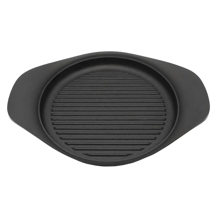 Nihon Yoshokki 22Cm Cast Iron Induction Grill Pan with Stainless Steel Lid - Made in Japan-Kiichin - The #1 Place for Japanese Goods in Your Hand!